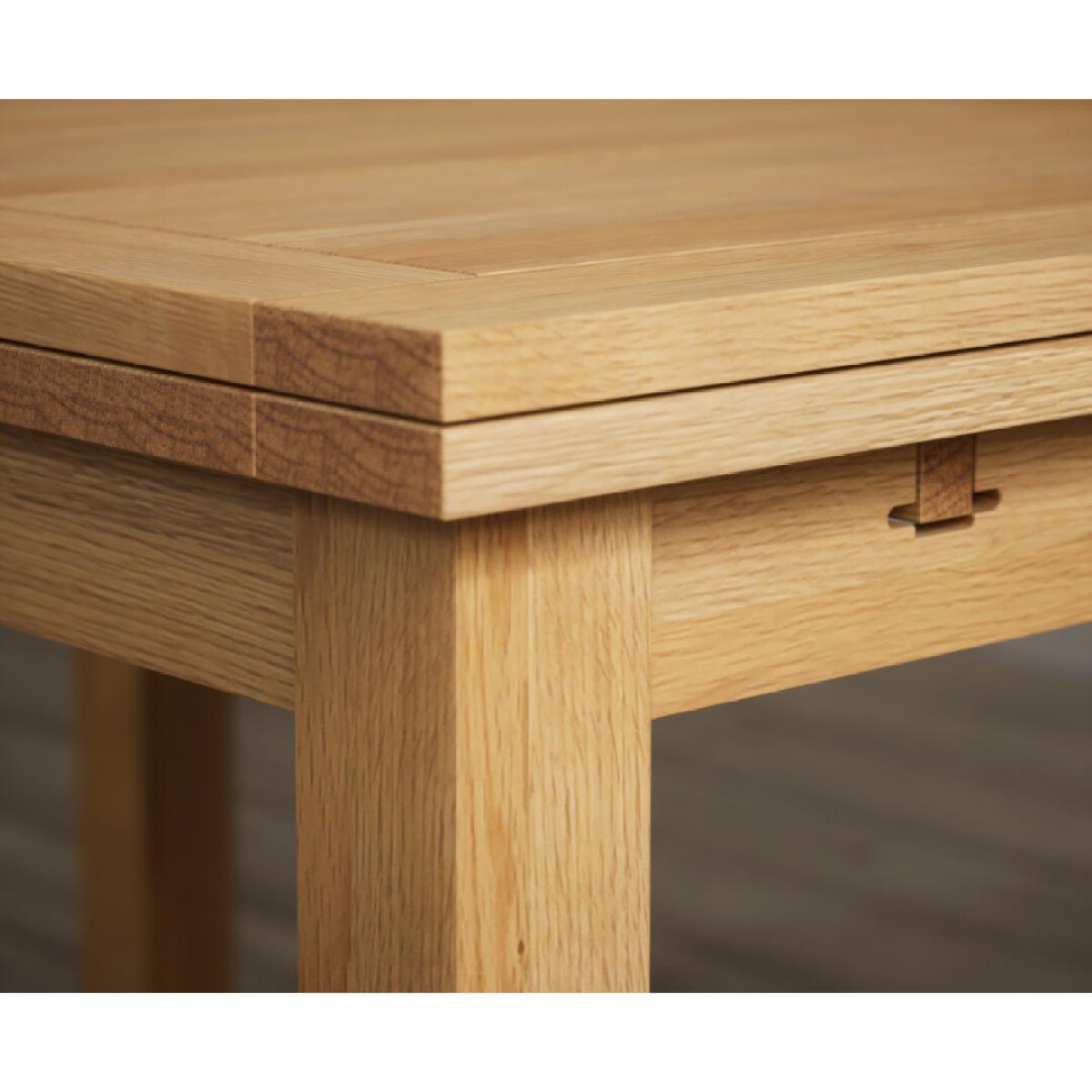 Extending Hampshire 140cm Solid Oak Dining Table With 10 Oak X Back Chairs – image 38