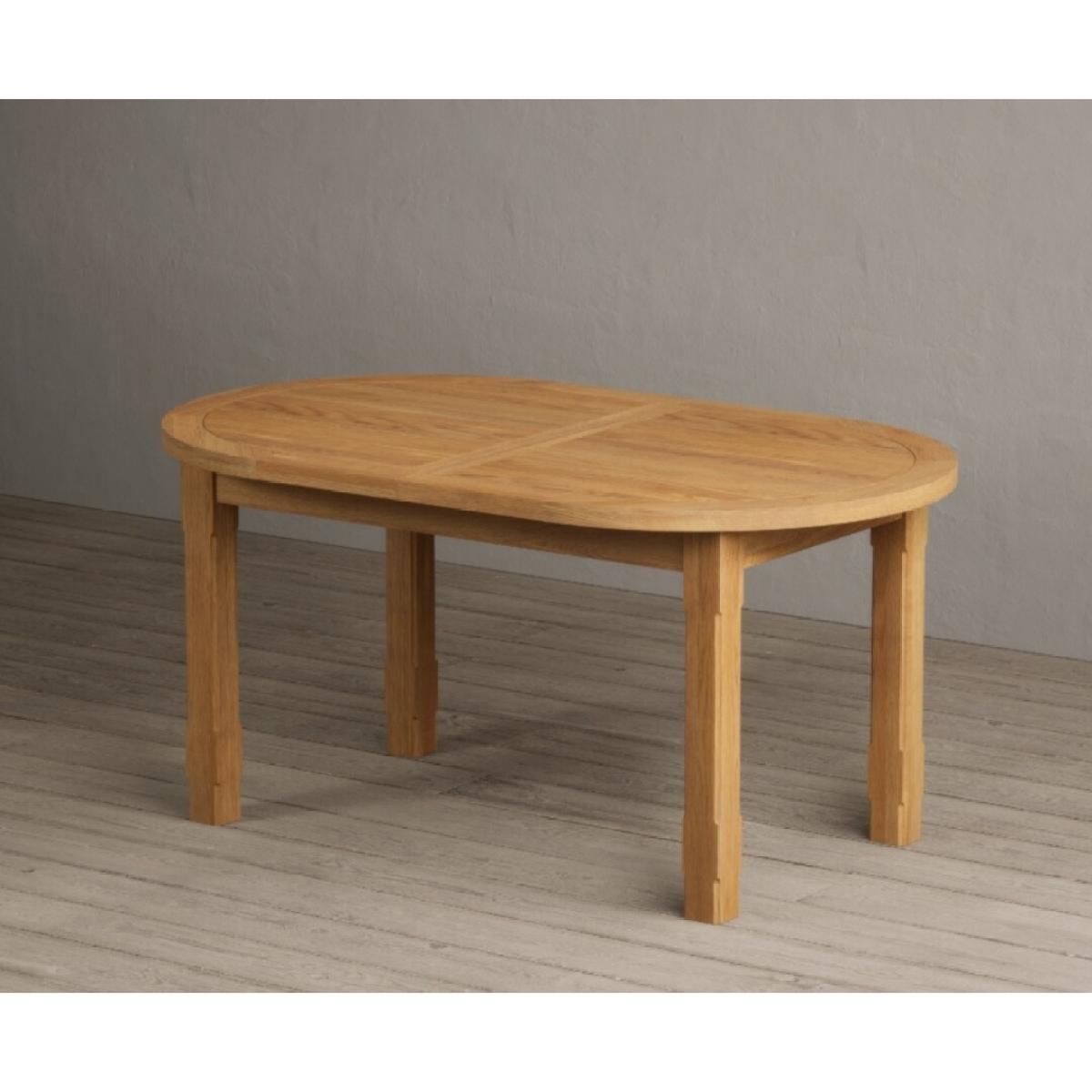 Extending Caversham Oak Oval Dining Table with 8 Brown Natural Solid Oak Chairs – image 57