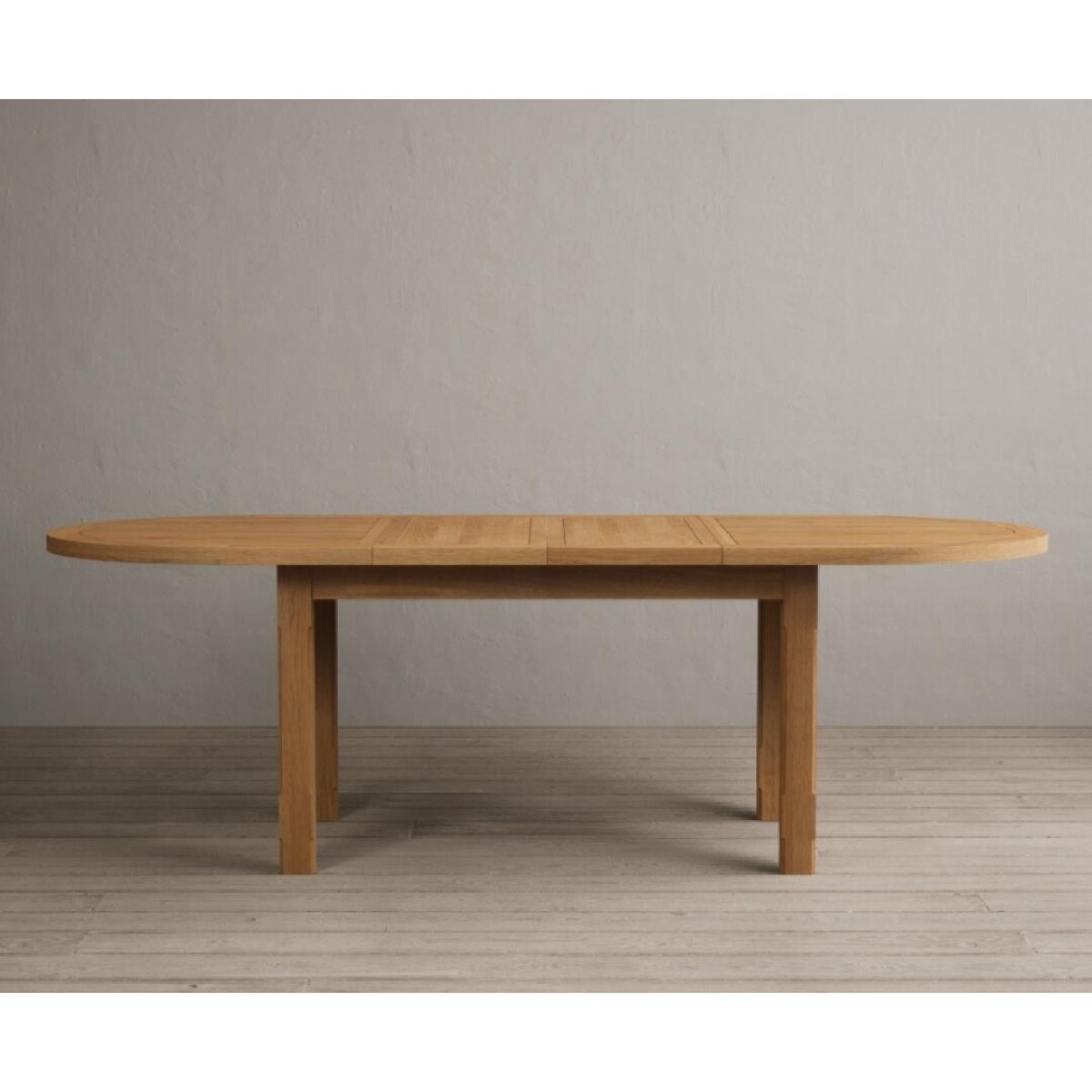 Extending Caversham Oak Oval Dining Table with 8 Brown Natural Solid Oak Chairs – image 61