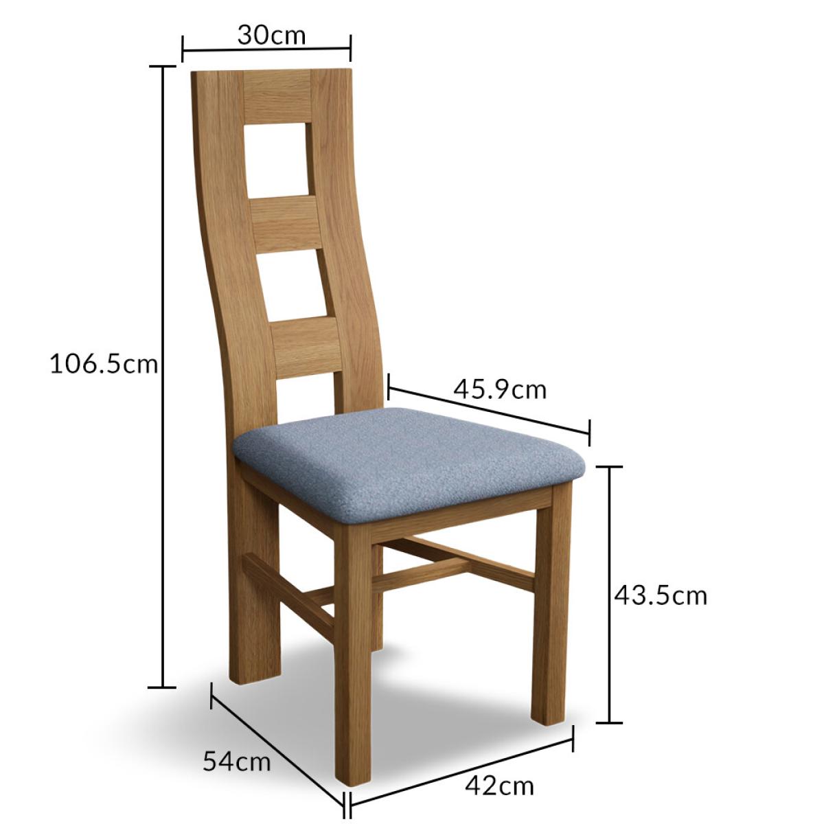 Extending Hampshire 140cm Solid Oak Dining Table With 8 Blue Flow Back Chairs – image 43