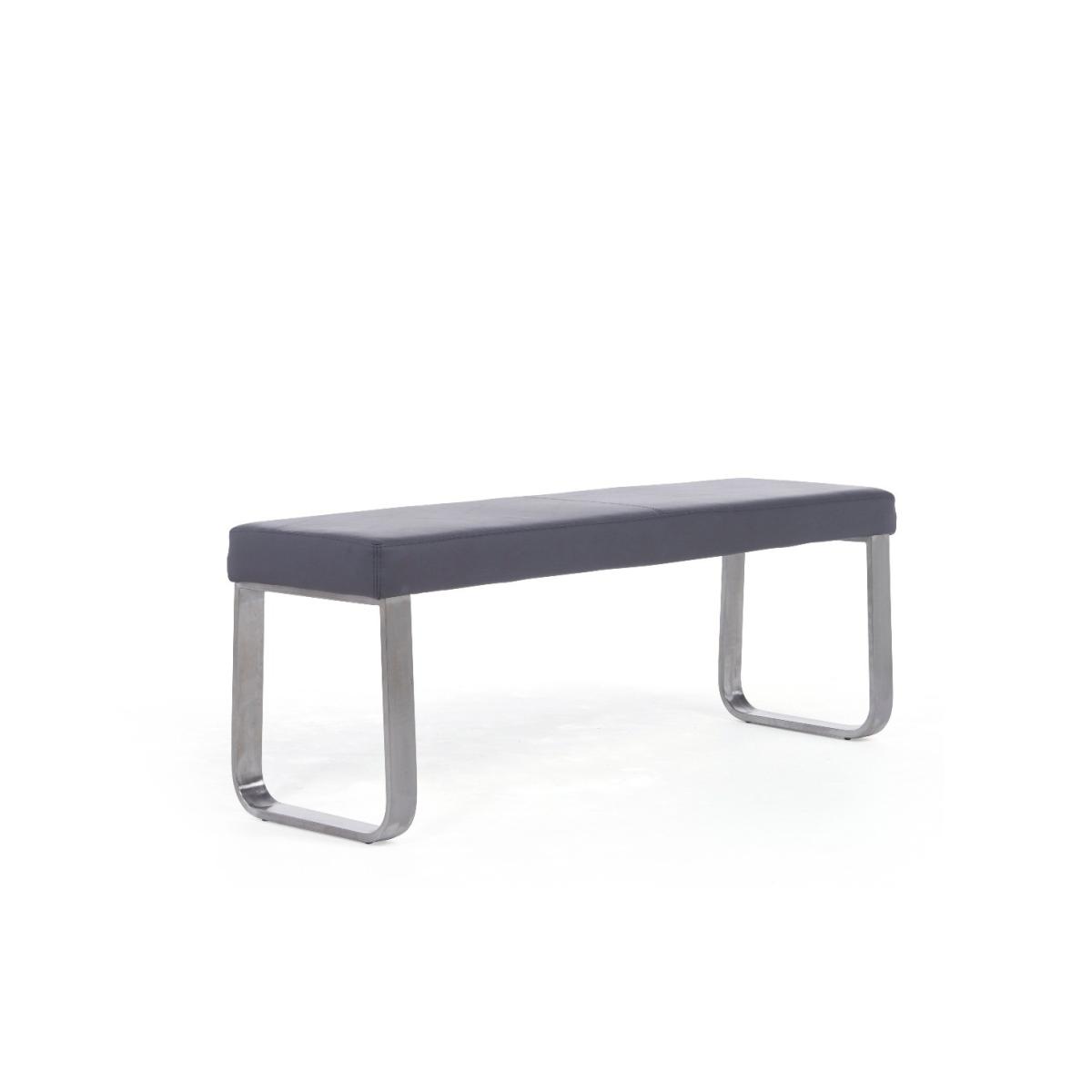 Atlanta 160cm White High Gloss Dining Table with 4 Grey Austin Chairs with 1 Grey Bench – image 23