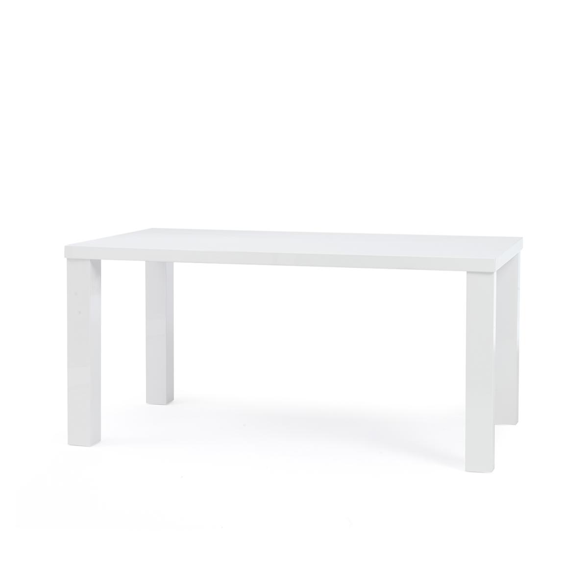 Atlanta 160cm White High Gloss Table With 8 Blue Lola Velvet Chairs – image 19