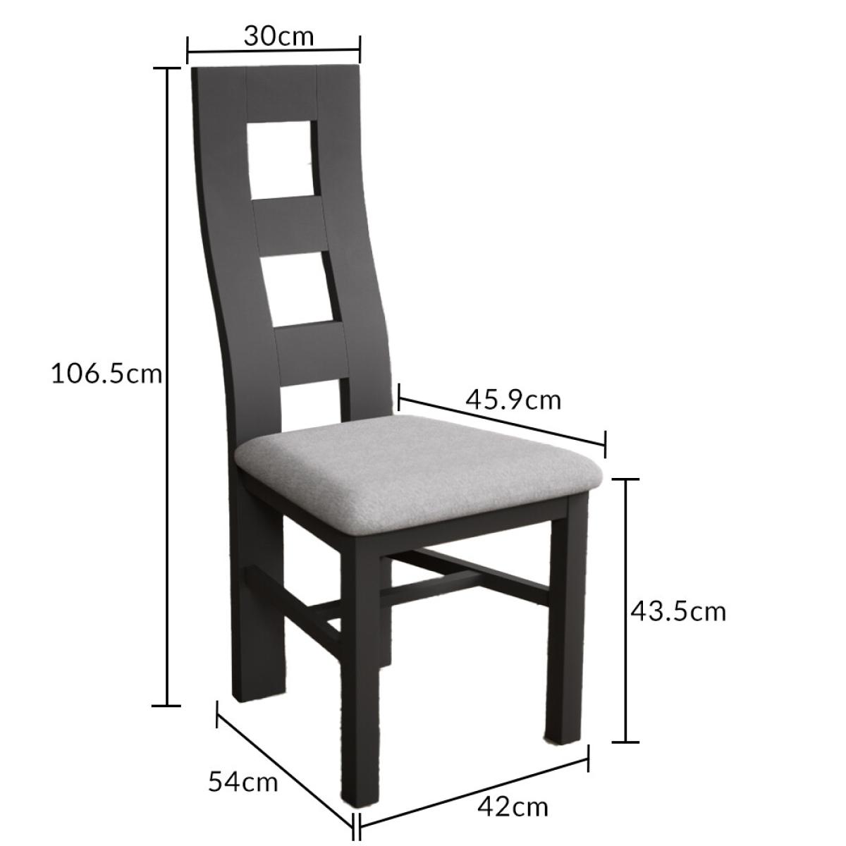 Hampshire 140cm Oak and Charcoal Grey Extending Dining Table With 8 Light Grey Flow Back Chairs – image 32