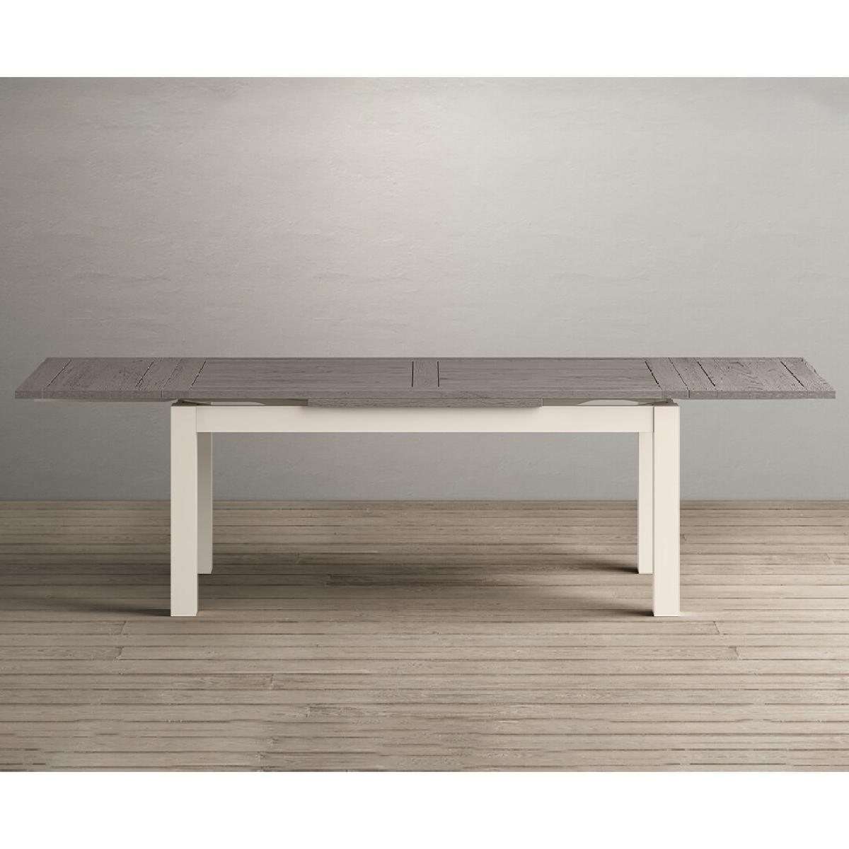 Extending Dartmouth 180cm Oak and Soft White Painted Dining Table With 8 Flow Back Chairs – image 13