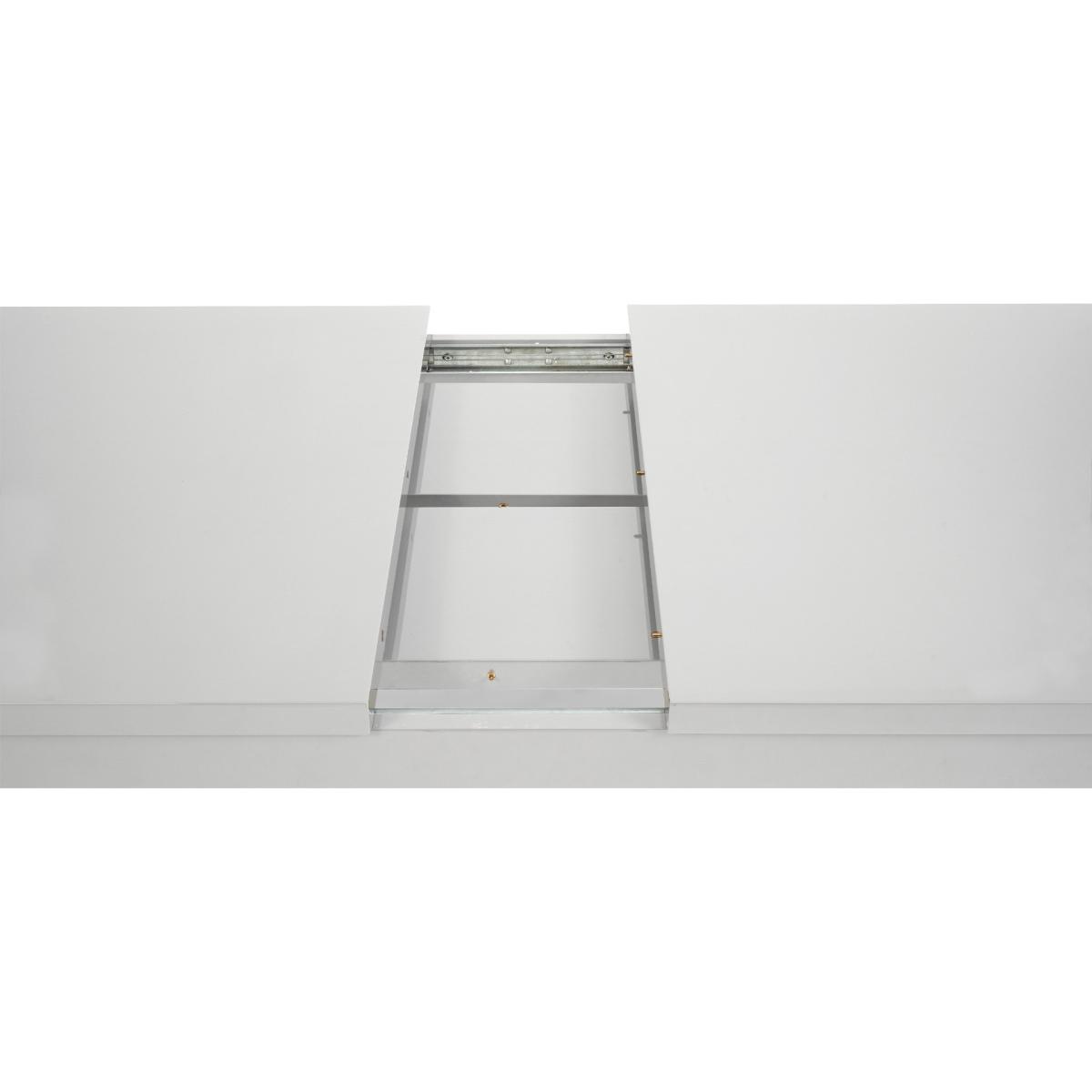 Atlanta Light Grey Gloss 160-220cm Extending Dining Table With 8 Ivory White Cavello Chairs – image 22