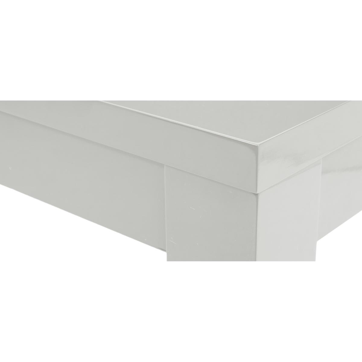 Atlanta Light Grey Gloss 160-220cm Extending Dining Table With 8 Ivory White Cavello Chairs – image 23