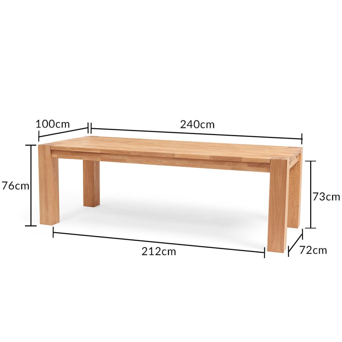Sheringham 240cm Solid Oak Dining Table With 8 Grey Beatrix Fabric Chairs – image 17