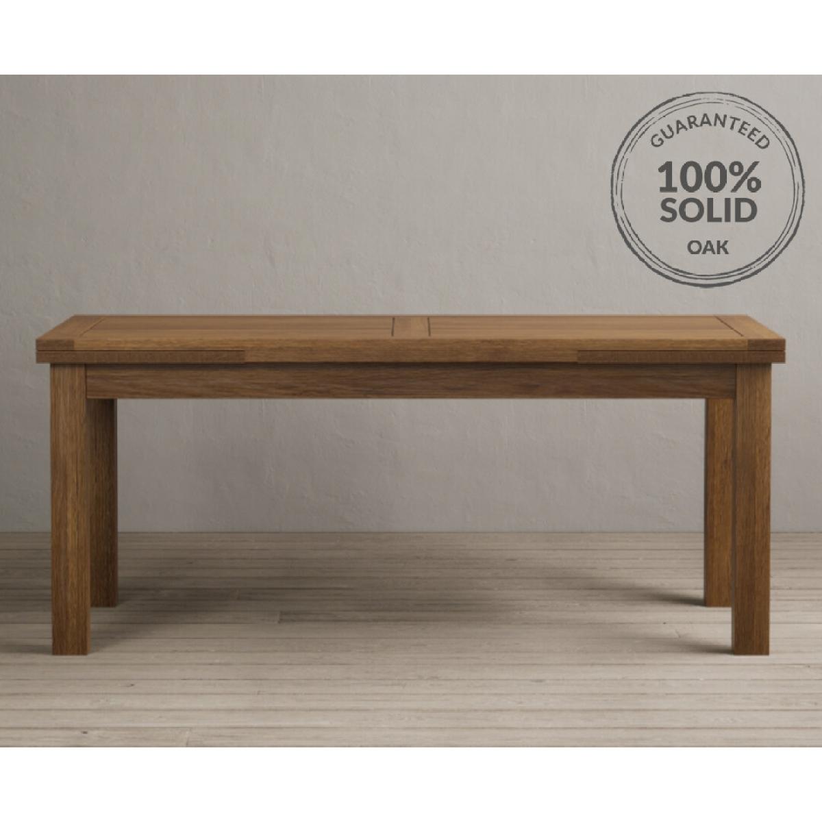 Extending Buxton 180cm Rustic Solid Oak Dining Table with 6 Charcoal Grey Chairs – image 17