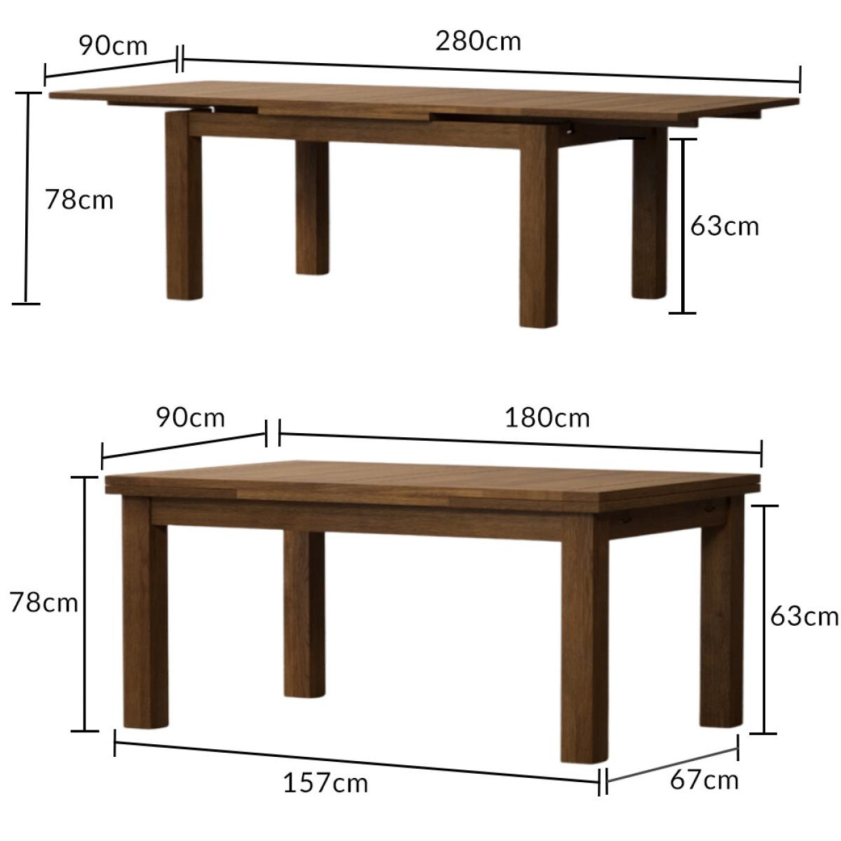 Extending Buxton 180cm Rustic Solid Oak Dining Table with 6 Charcoal Grey Chairs – image 21