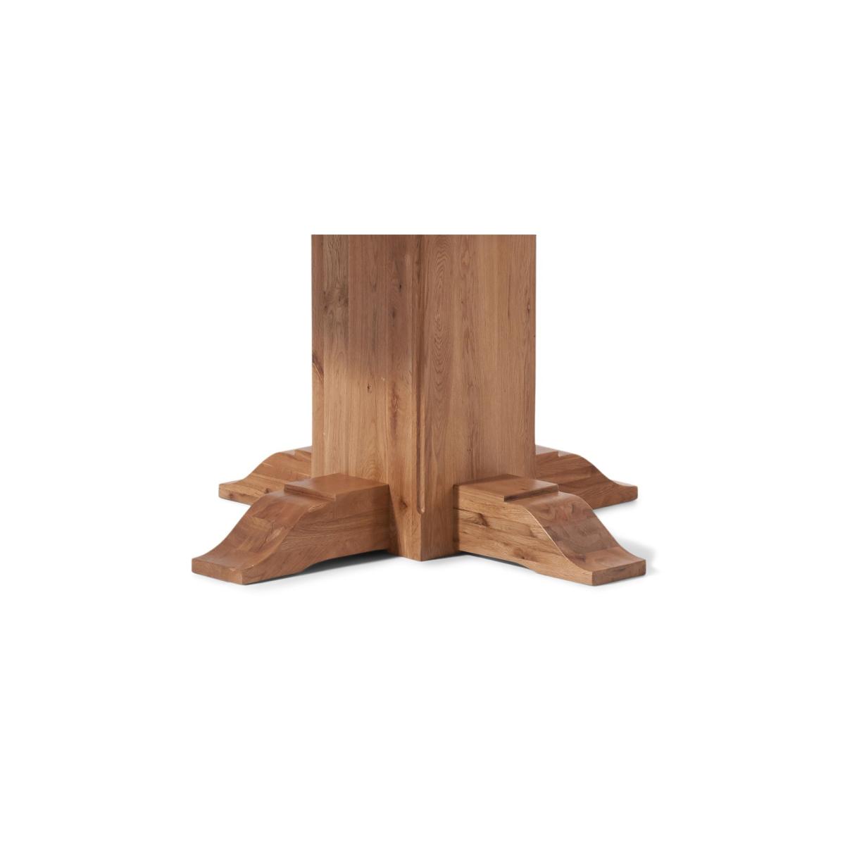 Helmsley 150cm Solid Oak Round Pedestal Dining Table With 6 Natural Beatrix Fabric Chairs – image 18