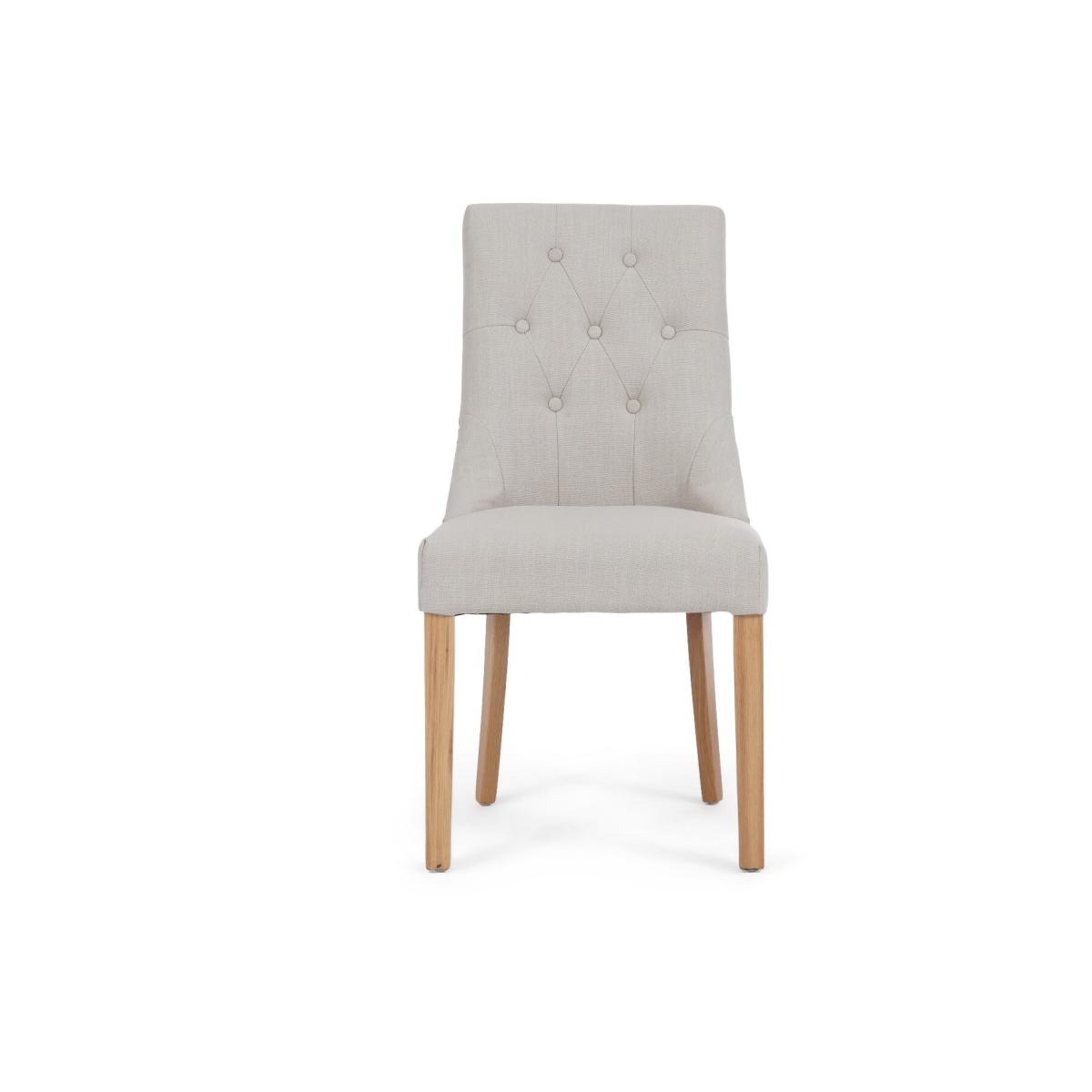 Helmsley 150cm Solid Oak Round Pedestal Dining Table With 6 Natural Beatrix Fabric Chairs – image 21