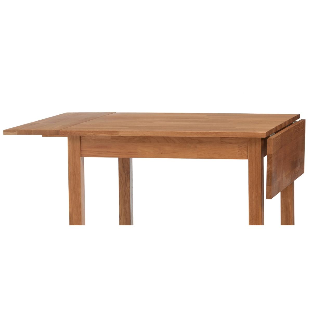 Oxford 70cm Solid Oak Extending Dining Table With 4 Grey Hudson Faux Leather Chairs – image 19