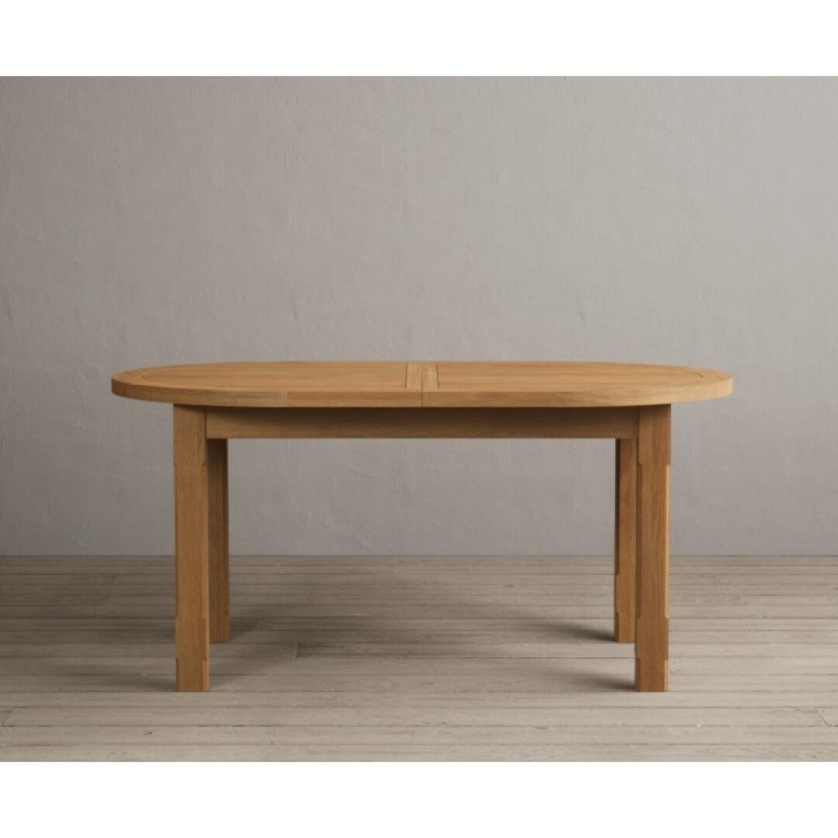 Extending Caversham Oak Oval Dining Table with 6 Blue Natural Solid Oak Chairs – image 58