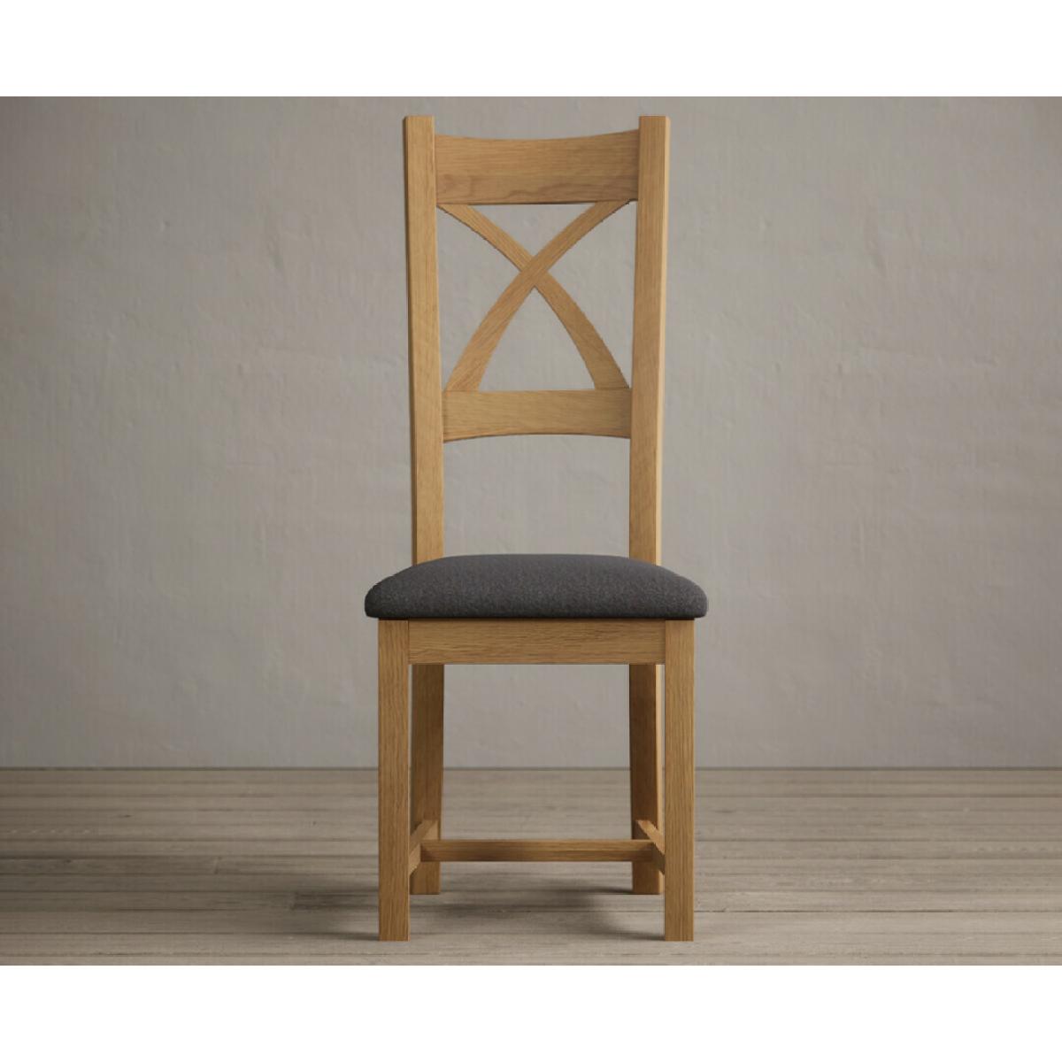 Extending Caversham Oak Oval Dining Table with 6 Blue Natural Solid Oak Chairs – image 67