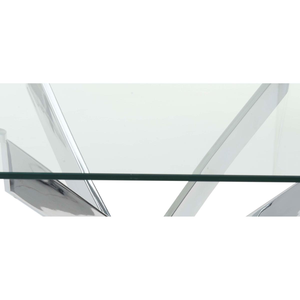 Bernini 160cm Rectangular Glass Dining Table with 4 Cream Enzo Chairs – image 23