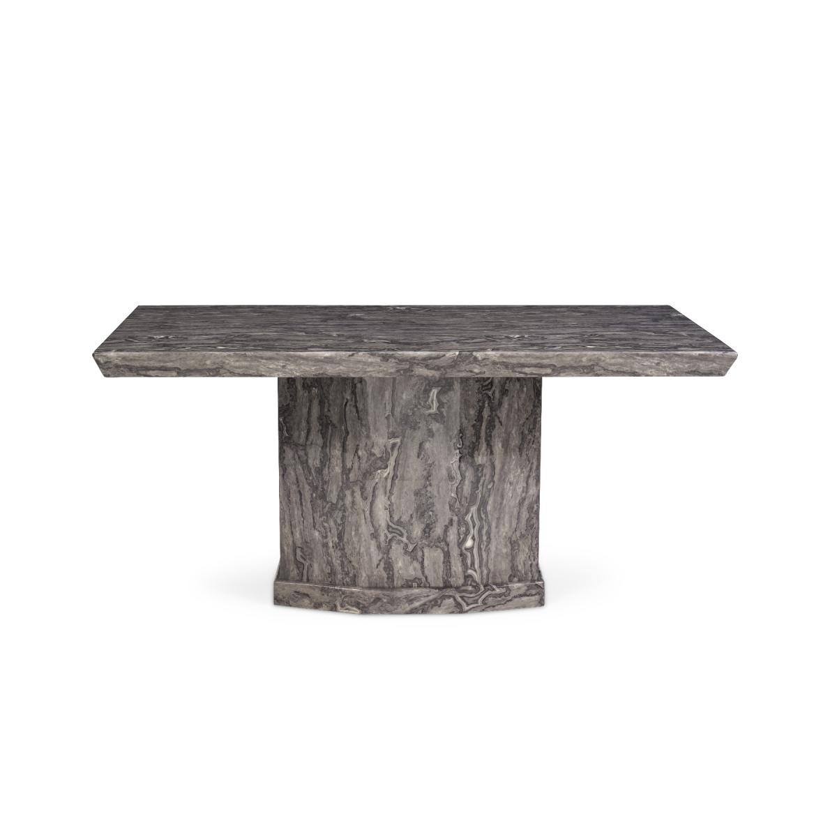 Carvelle 160cm Grey Marble Table With 6 Grey Sienna Velvet Chairs – image 14