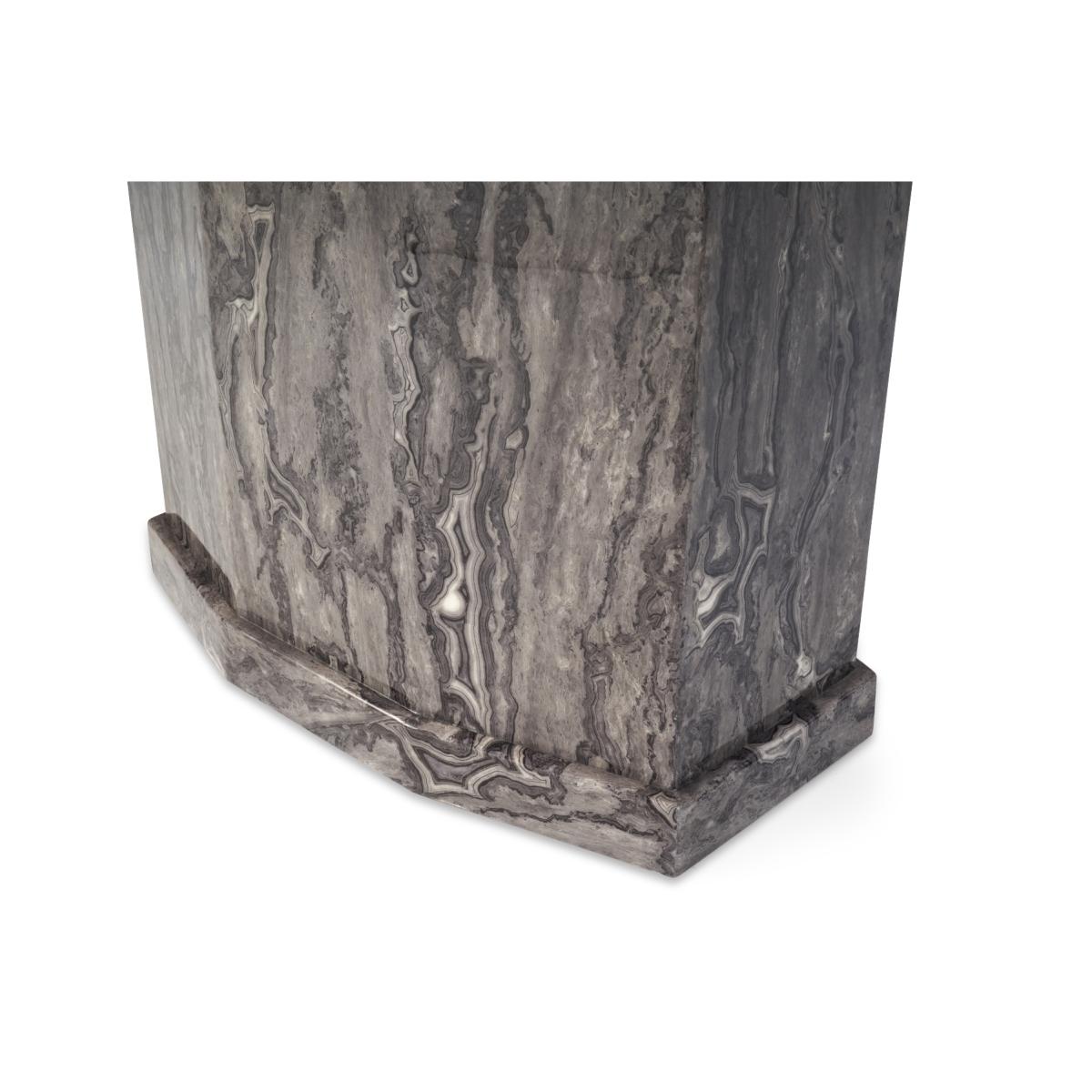 Carvelle 160cm Grey Marble Table With 6 Grey Sienna Velvet Chairs – image 16