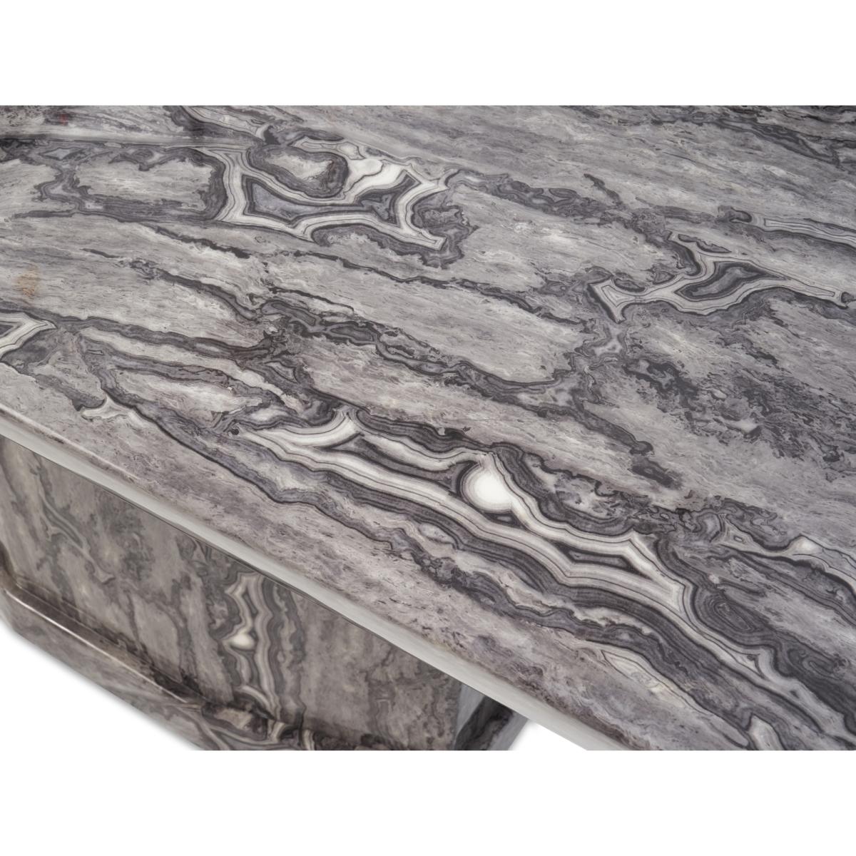 Carvelle 160cm Grey Marble Table With 6 Grey Sienna Velvet Chairs – image 17