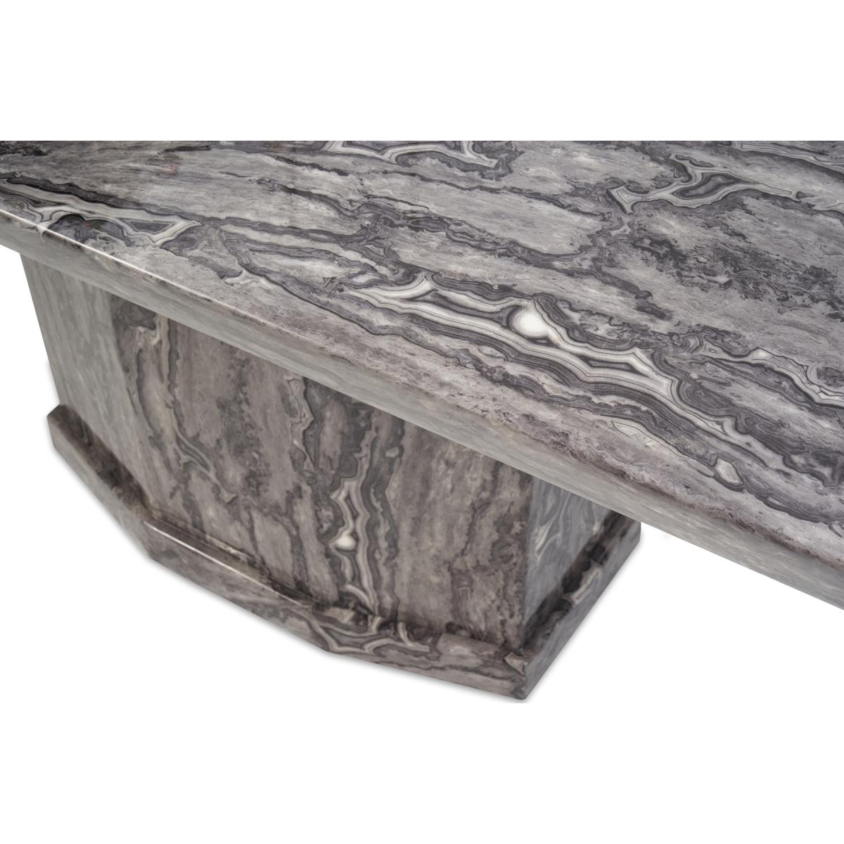 Carvelle 160cm Grey Marble Table With 6 Grey Sienna Velvet Chairs – image 18