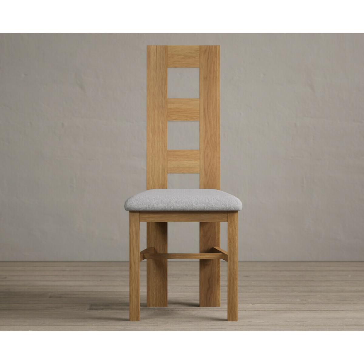 Extending Hertford 100cm - 130cm Solid Oak Pedestal Dining Table With 6 Light Grey Flow Back Chairs – image 11