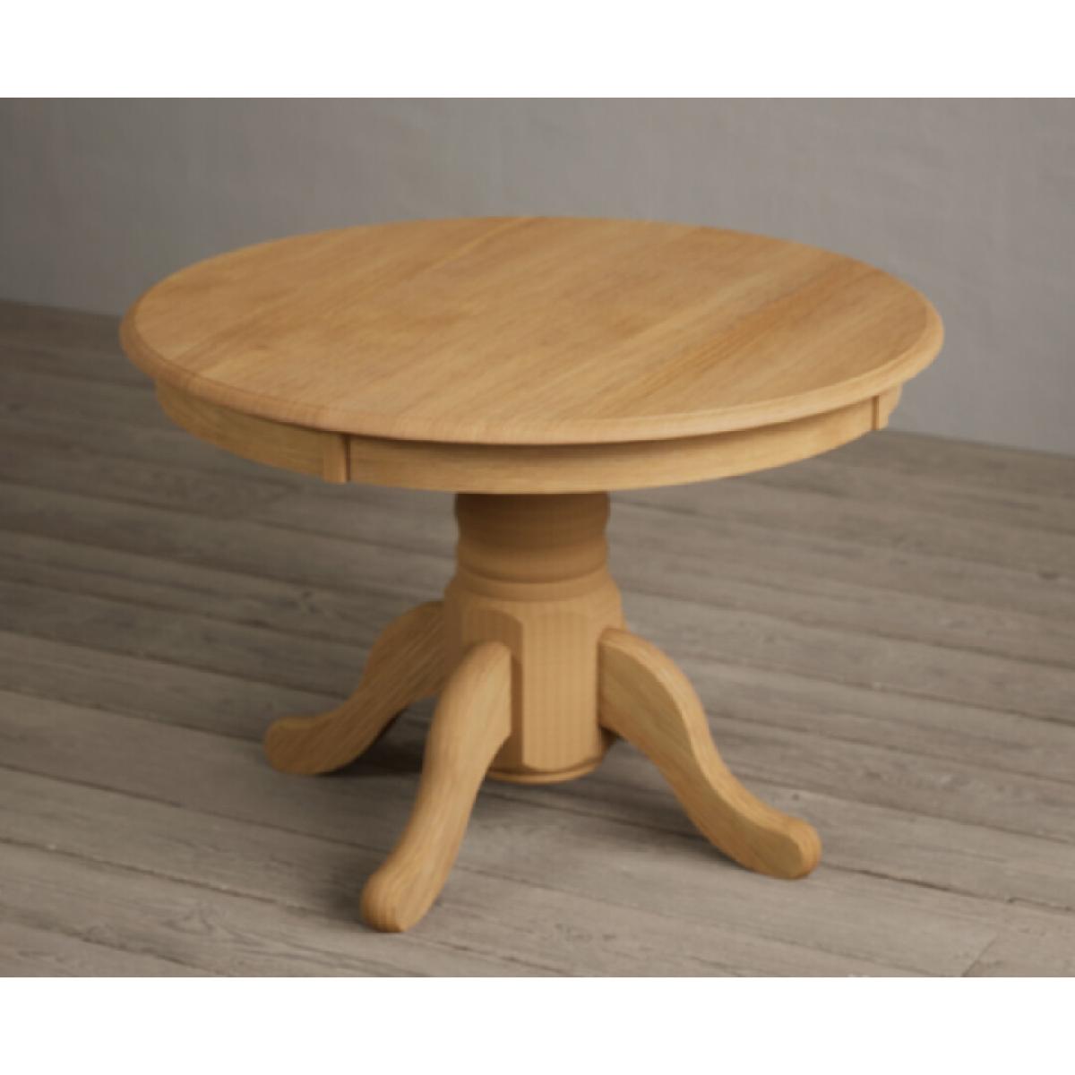 Extending Hertford 100cm - 130cm Solid Oak Pedestal Dining Table With 6 Light Grey Flow Back Chairs – image 31