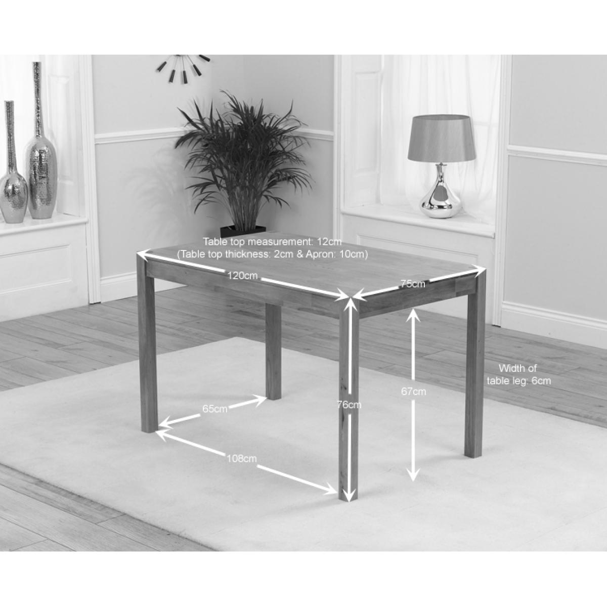 York 120cm Solid Oak Dining Table With 4 Cream Olivia Chairs – image 22