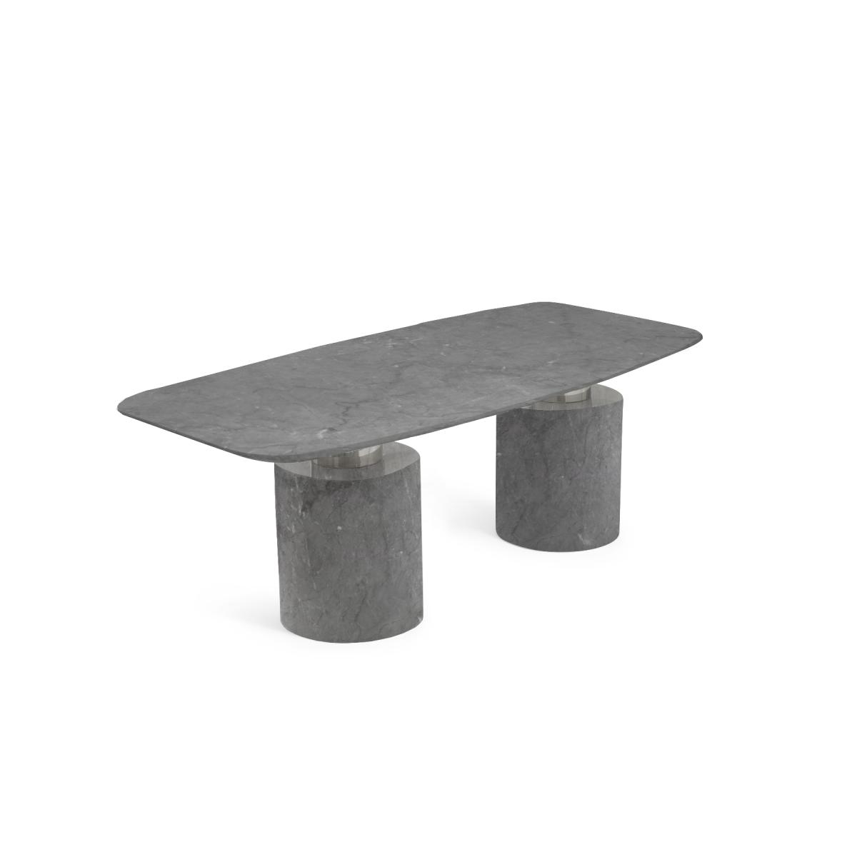 Antonio 180cm Grey Marble Table With 4 Grey Sienna Velvet Chairs – image 9
