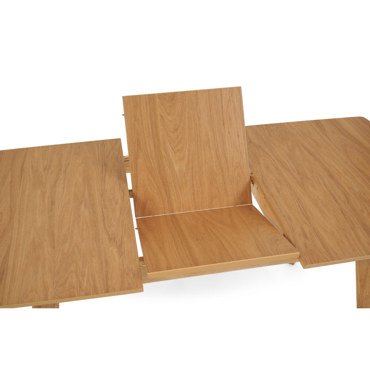 Sacha 120cm Extending Dining Table with Sacha Grey and Oak Cushion Seat Chairs - Oak and Grey, 4 Chairs – image 6
