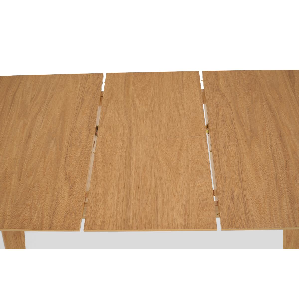 Sacha 120cm Extending Dining Table with Sacha Grey and Oak Cushion Seat Chairs - Oak and Grey, 4 Chairs – image 7