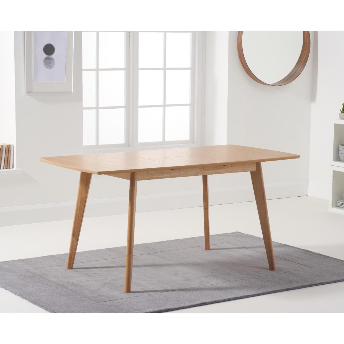 Sacha 120cm Extending Dining Table with Sacha Grey and Oak Cushion Seat Chairs - Oak and Grey, 4 Chairs – image 10