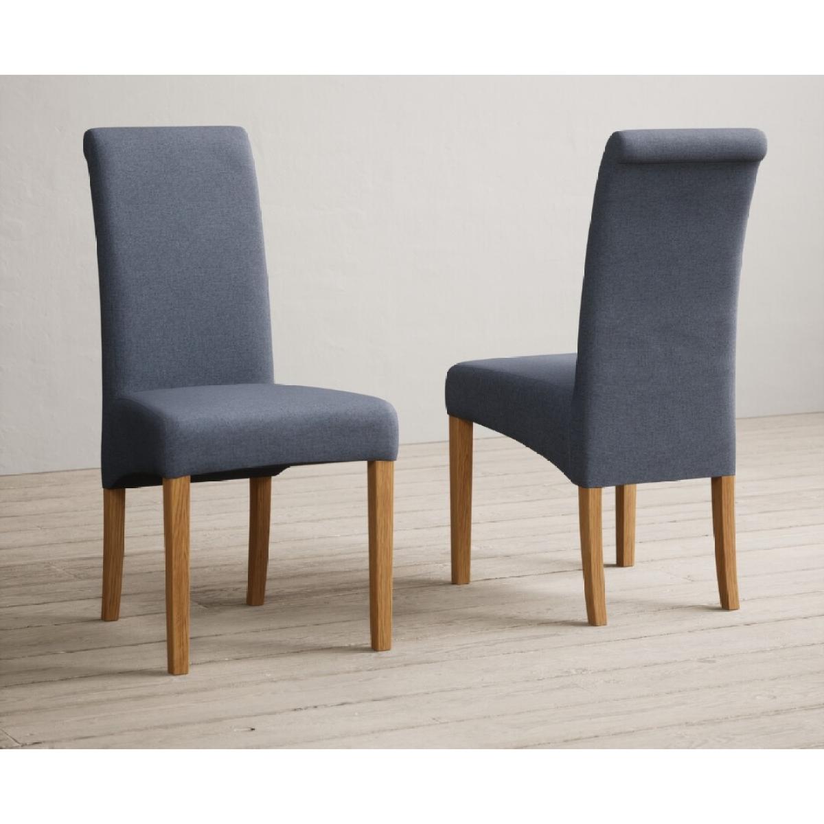 Extending Olympia 180cm Solid Oak Dining Table with 6 Natural Scroll Back Chairs – image 29