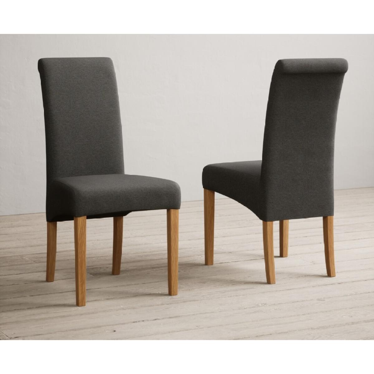 Extending Olympia 180cm Solid Oak Dining Table with 6 Natural Scroll Back Chairs – image 30
