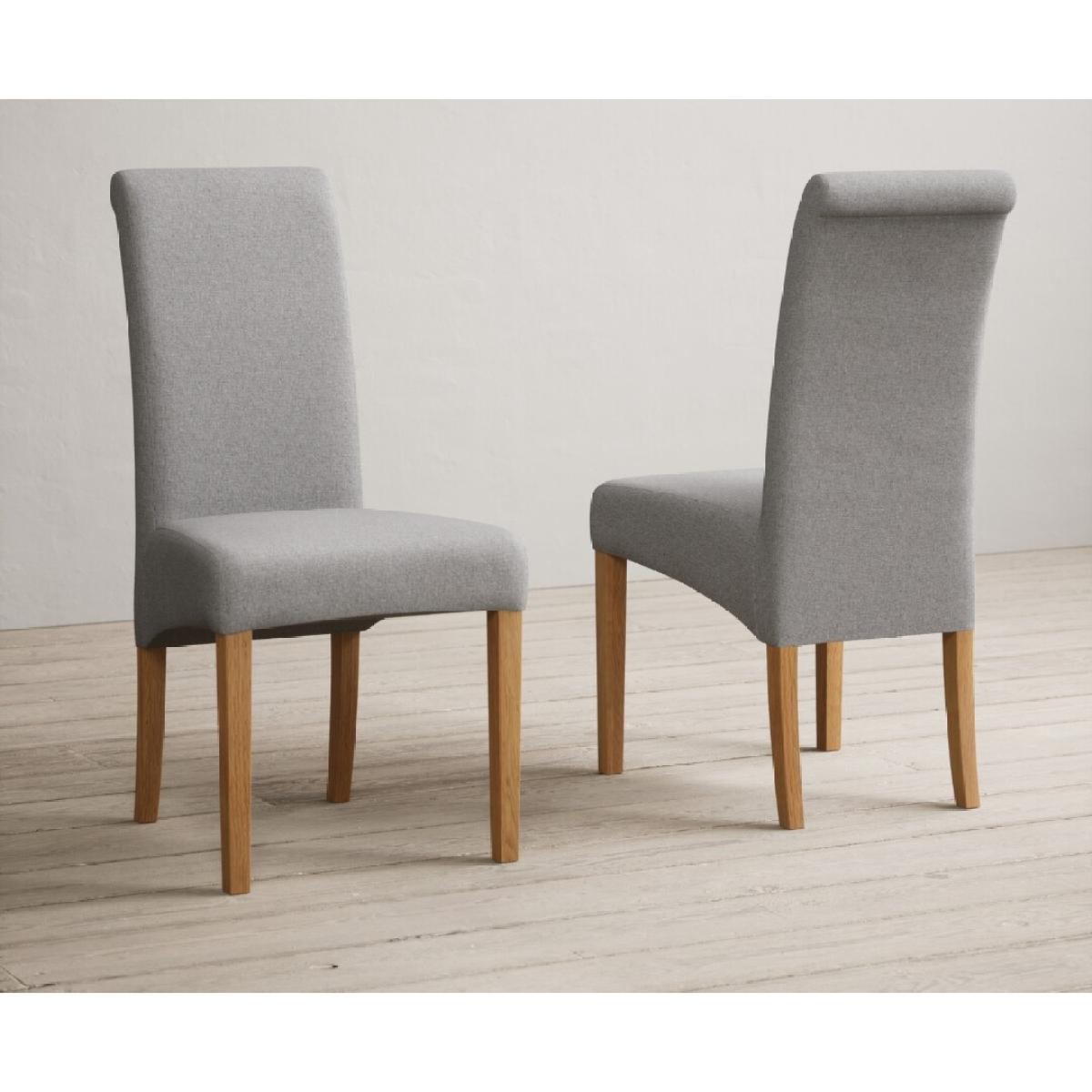 Extending Olympia 180cm Solid Oak Dining Table with 6 Natural Scroll Back Chairs – image 31