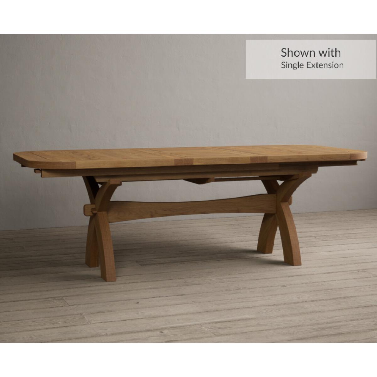 Extending Olympia 180cm Solid Oak Dining Table with 6 Natural Scroll Back Chairs – image 35