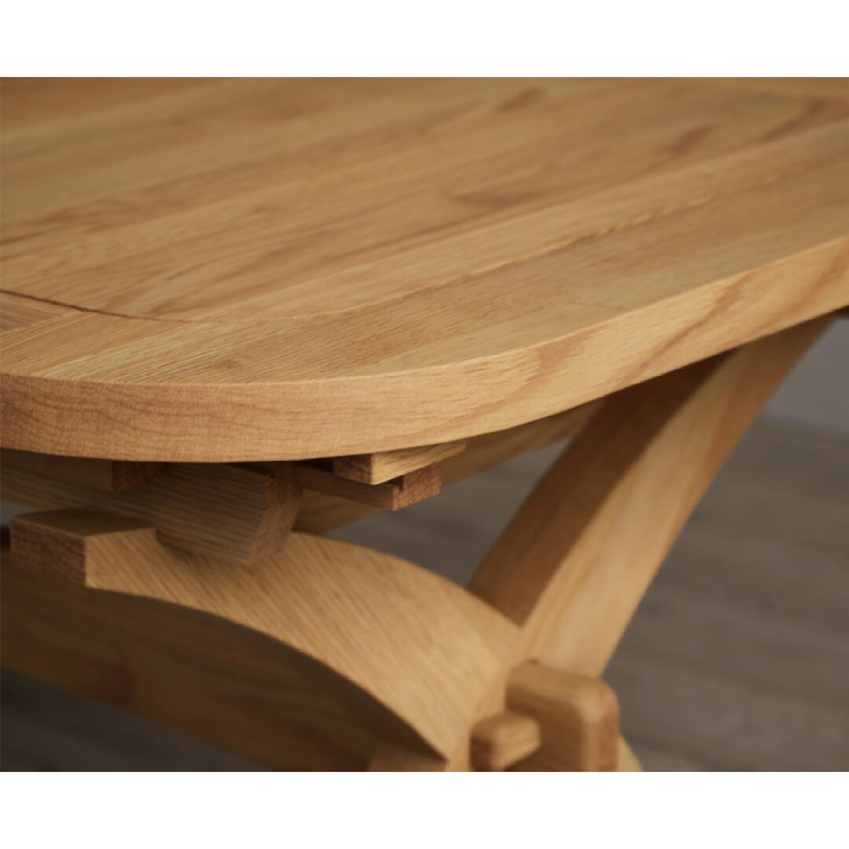 Extending Olympia 180cm Solid Oak Dining Table with 6 Natural Scroll Back Chairs – image 37
