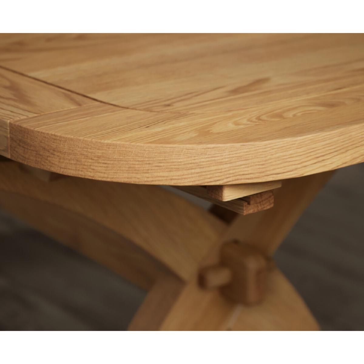 Extending Olympia 180cm Solid Oak Dining Table with 6 Natural Scroll Back Chairs – image 38