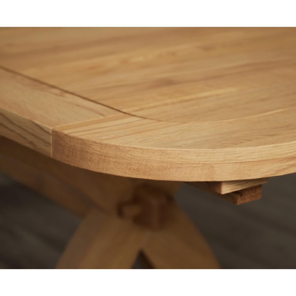 Extending Olympia 180cm Solid Oak Dining Table with 6 Natural Scroll Back Chairs – image 39