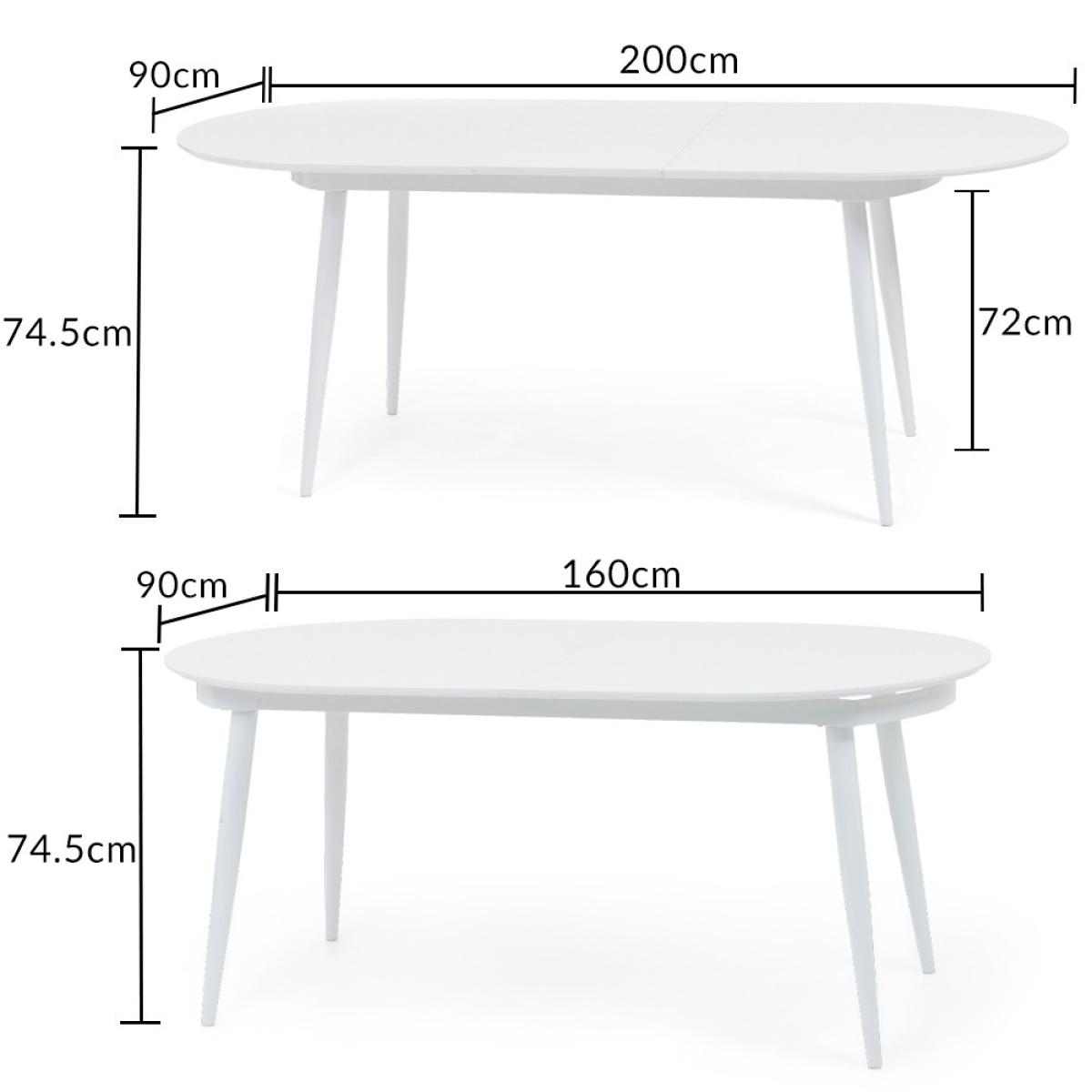 Extending Veneti White High Gloss Dining Table With 4 Grey Astrid Faux Leather Chairs – image 16