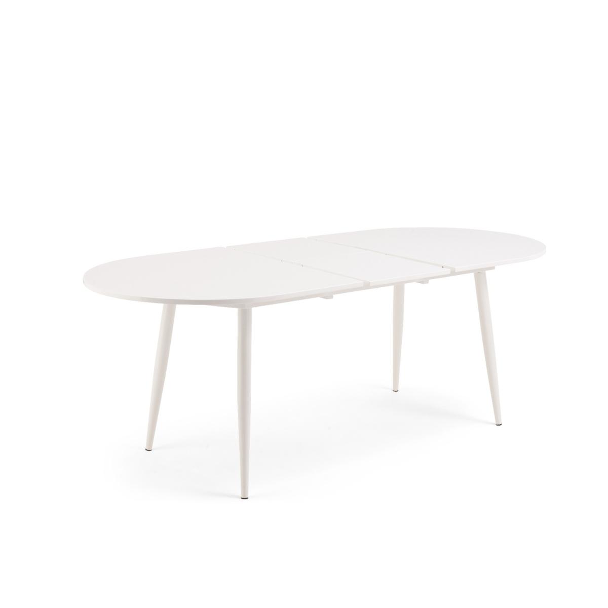 Extending Veneti White High Gloss Dining Table With 4 Grey Astrid Faux Leather Chairs – image 6