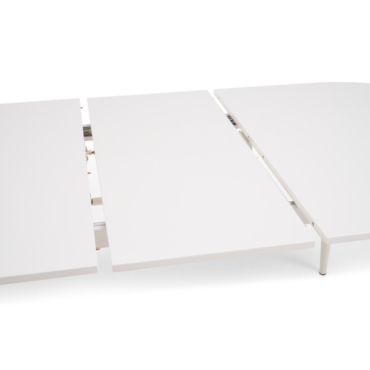 Extending Veneti White High Gloss Dining Table With 4 Grey Astrid Faux Leather Chairs – image 9