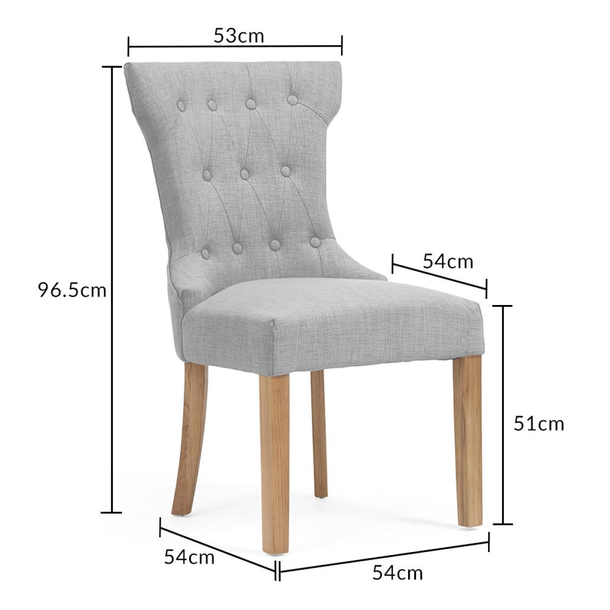 Epsom 120cm Oak and Grey Painted Dining Table With 6 Grey Clara Fabric Chairs – image 14