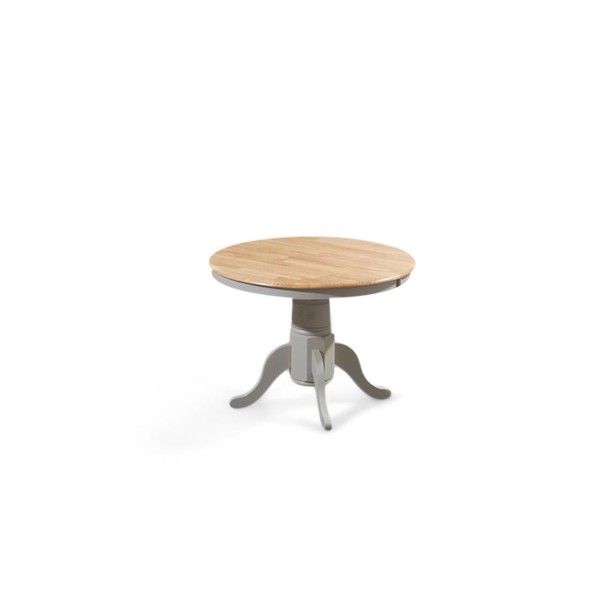 Epsom 120cm Oak and Grey Painted Dining Table With 6 Grey Clara Fabric Chairs – image 8