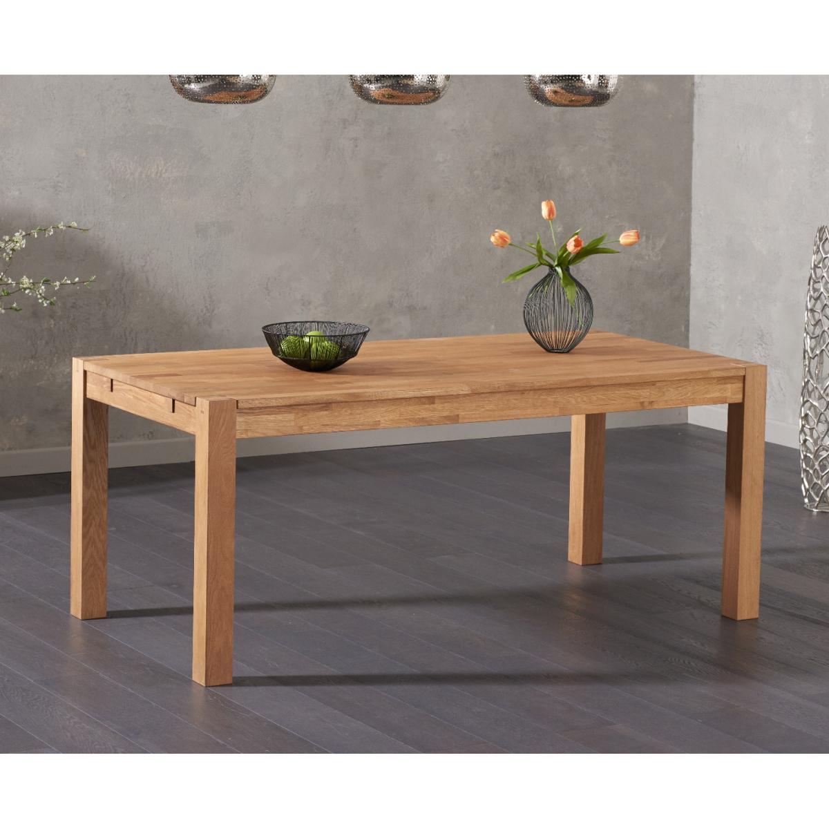 Verona 150cm Oak Dining Table with 6 Natural Clara Chairs – image 4