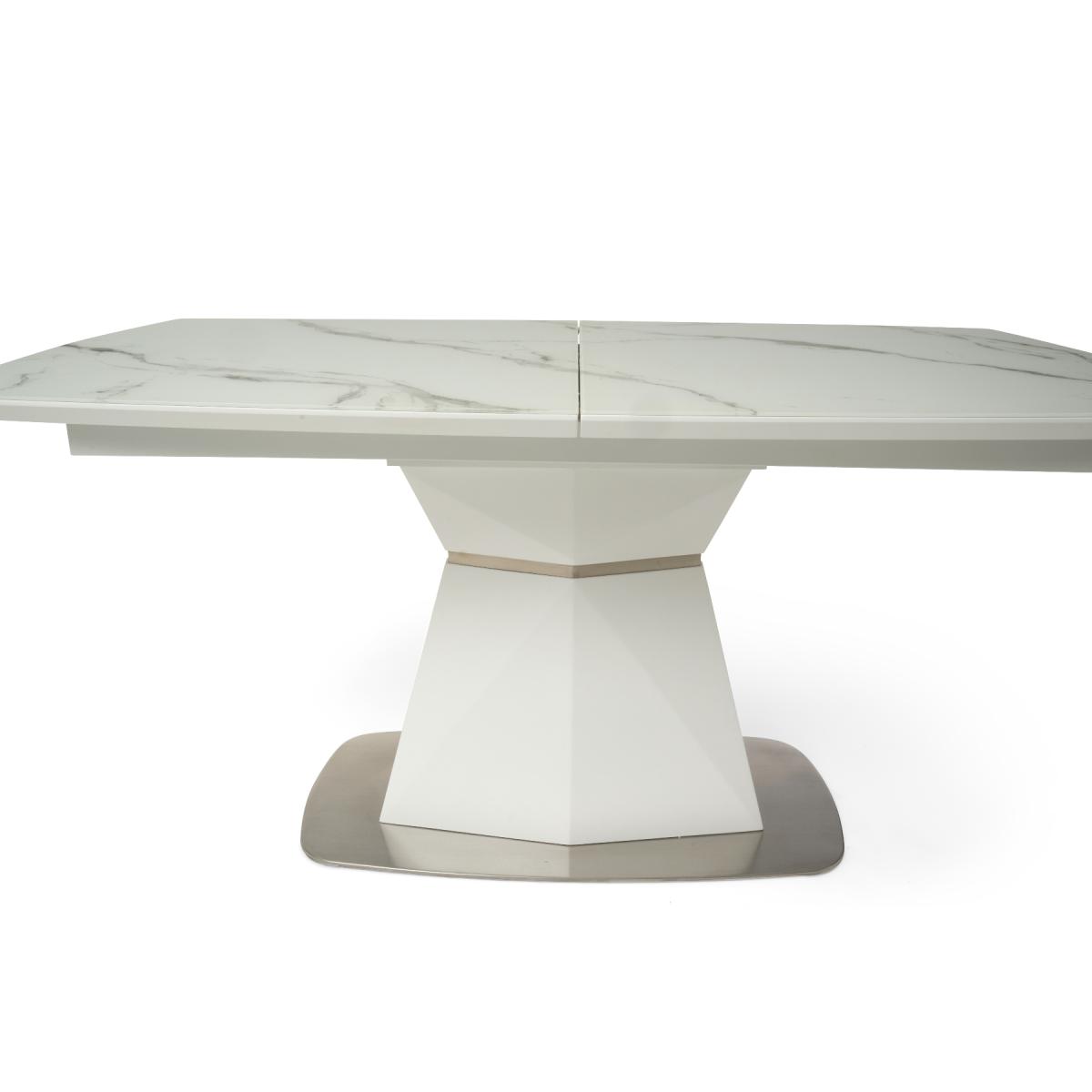 Jackson 160cm White Extending Dining Table with Hampstead Z Chairs - Ivory, 4 Chairs – image 14