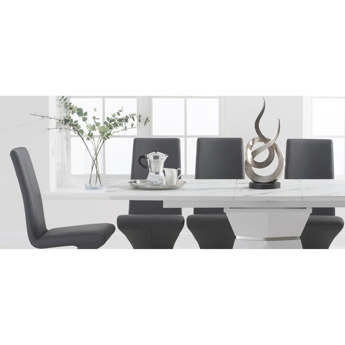 Jackson 160cm White Extending Dining Table with Hampstead Z Chairs - Ivory, 4 Chairs – image 15