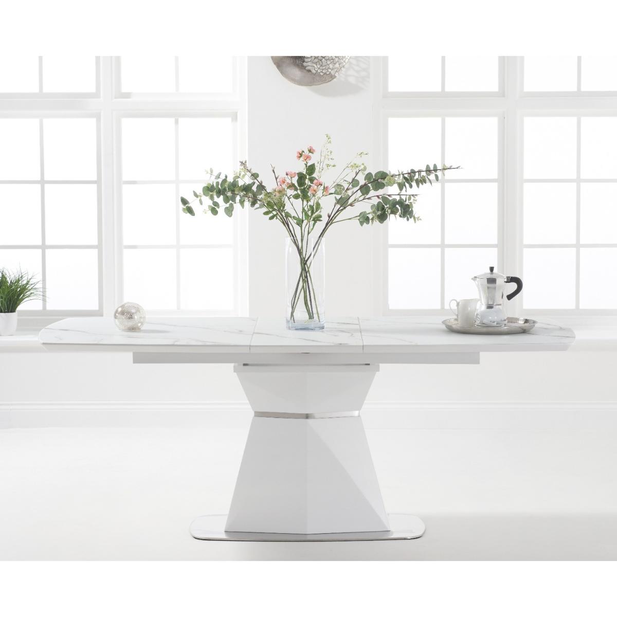 Jackson 160cm White Extending Dining Table with Hampstead Z Chairs - Ivory, 4 Chairs – image 3