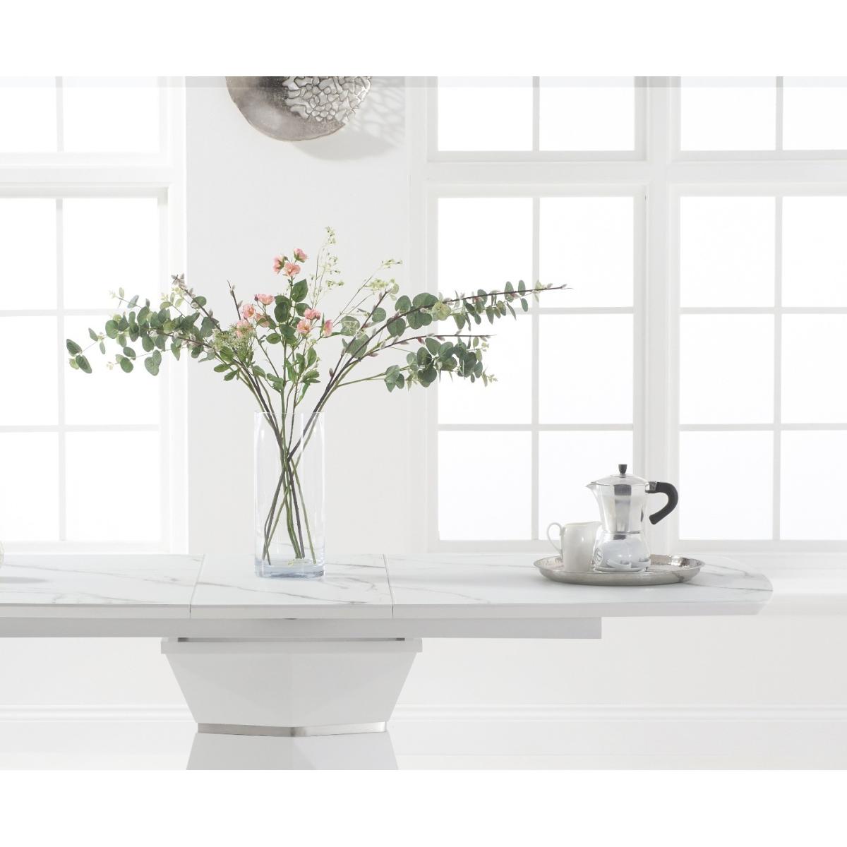 Jackson 160cm White Extending Dining Table with Hampstead Z Chairs - Ivory, 4 Chairs – image 4