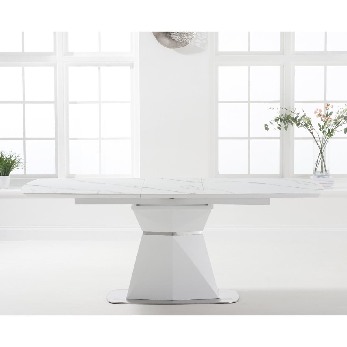 Jackson 160cm White Extending Dining Table with Hampstead Z Chairs - Ivory, 4 Chairs – image 5