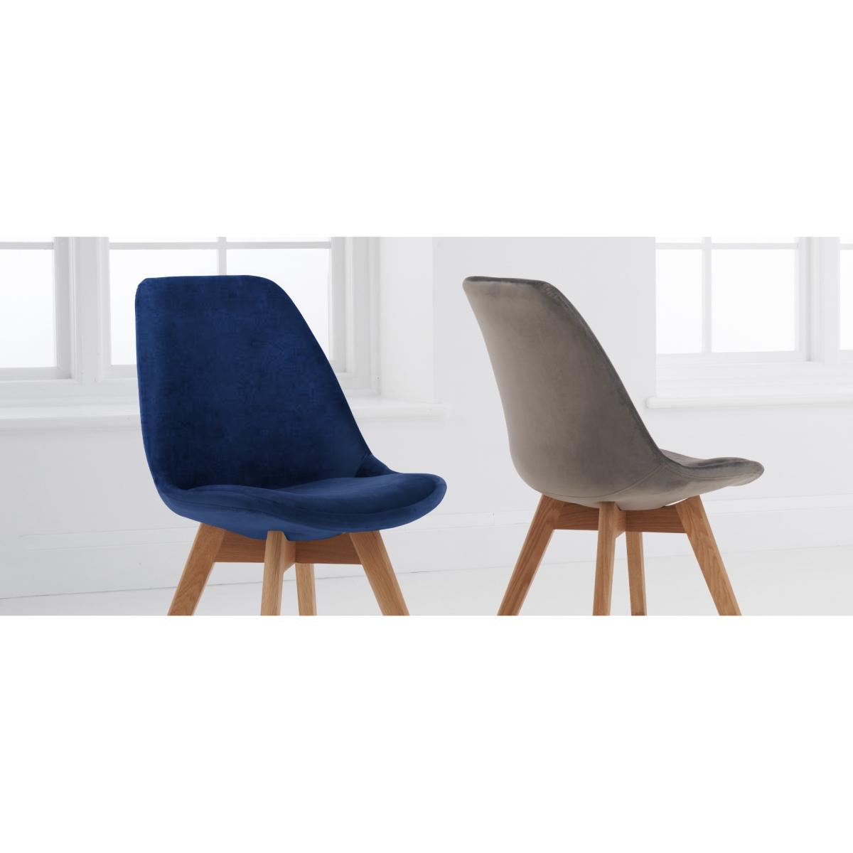 York 120cm Solid Oak Dining Table With 2 Grey Orson Velvet Chairs And 1 York Bench – image 8