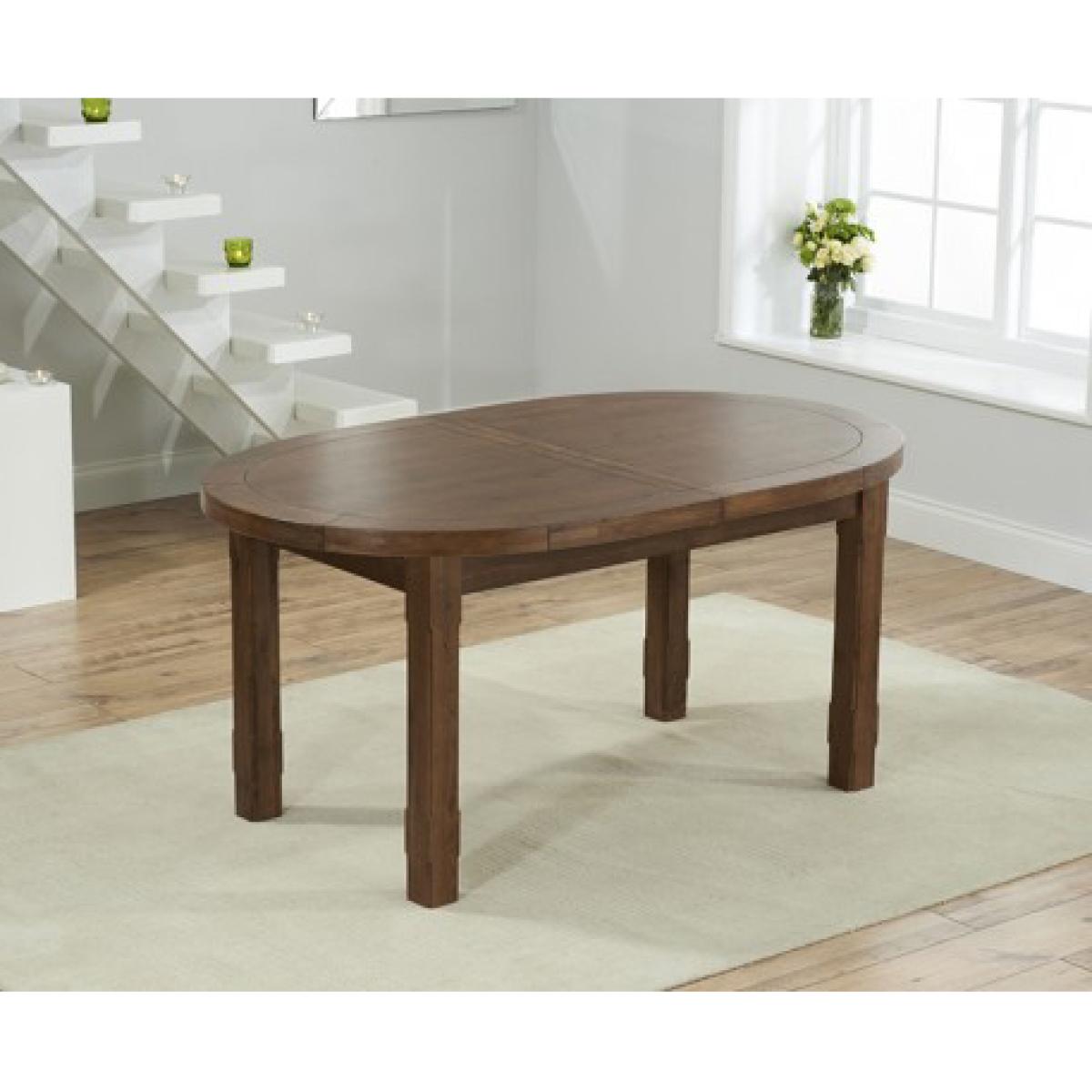 Extending Caversham Dark Oak Dining Table with 8 Natural Darcy Chairs – image 16